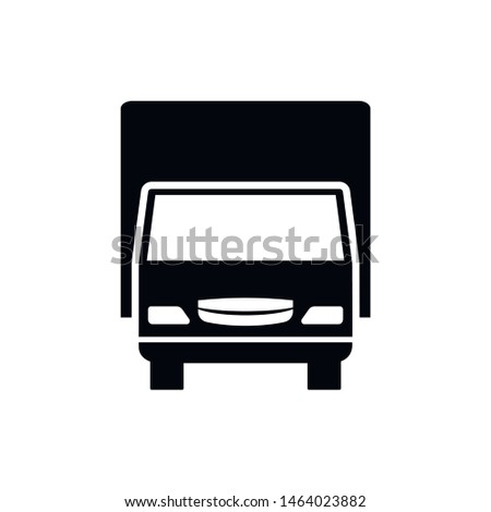 van front view icon vector on white background, van front view trendy filled icons from Transport collection. Truck symbol