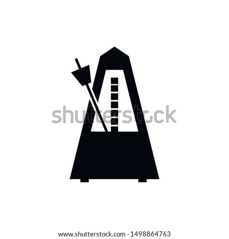 Metronome icon. Flat vector illustration on white background. EPS 10