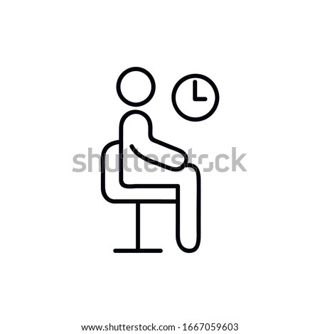 Waiting room line icon, outline vector sign, linear style pictogram isolated on white. Symbol, logo illustration. Pixel perfect vector graphics
