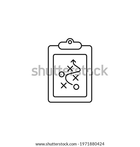Strategy board outline icon, line vector sign, linear style pictogram isolated on white. Symbol, logo illustration. Web Design, Mobile App. Eps10