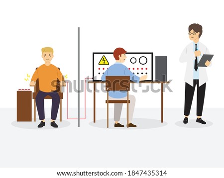 Milgram Experiment on Obedience, Social Psychology, Vector Illustration 