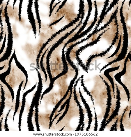 Seamless hand drawing tiger texture and zebra texture, African animal print