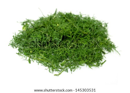 dried dill isolated on white
