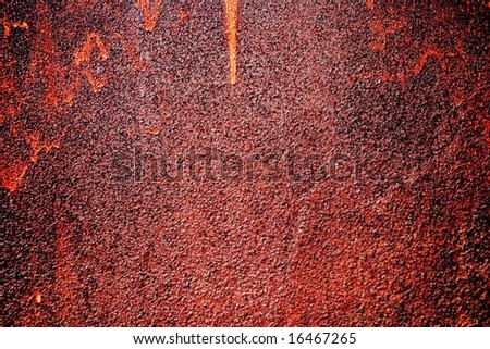 Surface of rusty iron focus on the lower third