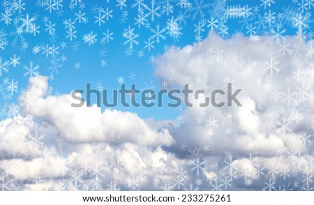 sky clouds snow, Christmas mood