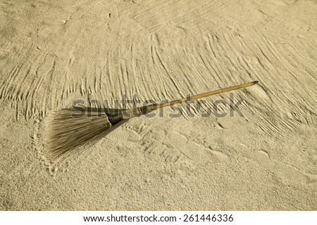 broom for cleaning the beach