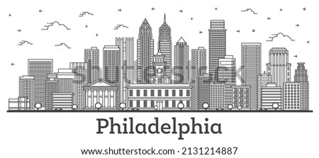 Philadelphia Skyline Outline | Free download on ClipArtMag