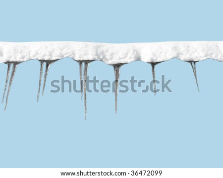 white winter icicles