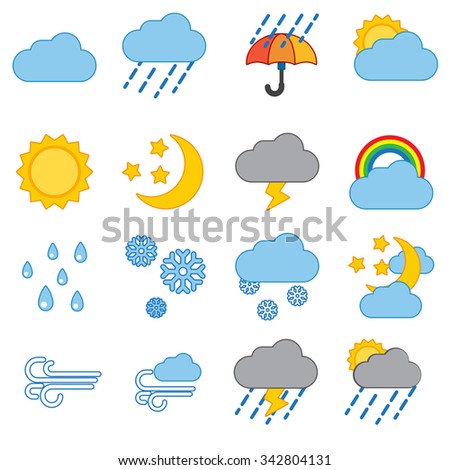 Weather icon set modern trendy  vector illustration