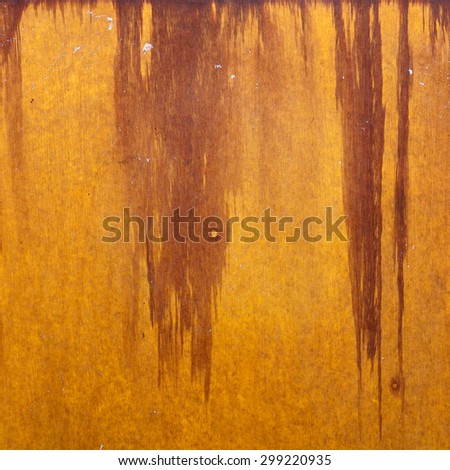 Wood brown texture background with streaks of rain Cracked weathered brown painted wooden board texture