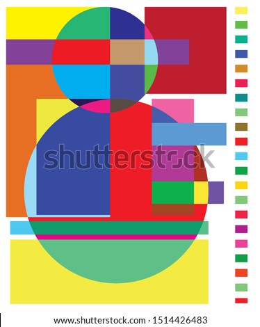 Colorful geometry vectors graphic illustration 