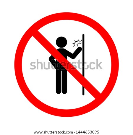 Vector illustration of Do not disturb, on a white background