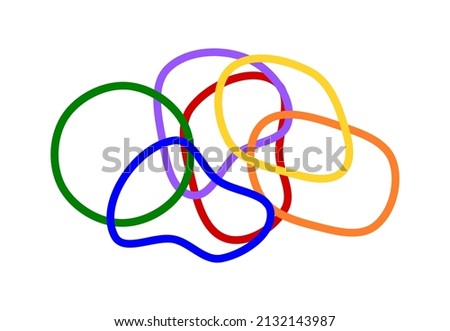 vector illustration of rubber band icon on white background