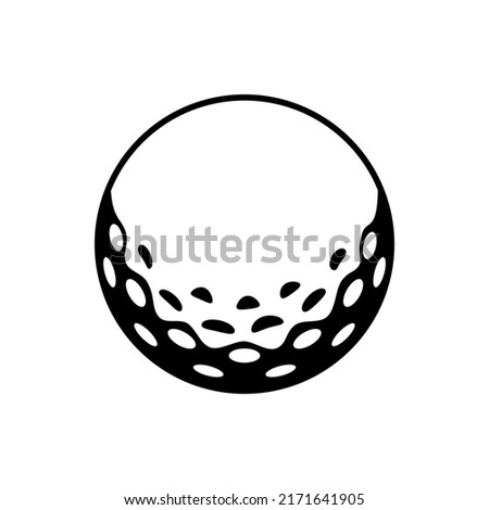 vector illustration of golf ball icon on white background