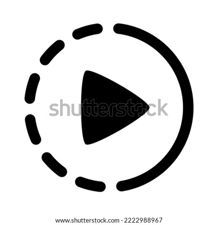 Vector illustration of slow motion video Icon on white background.
