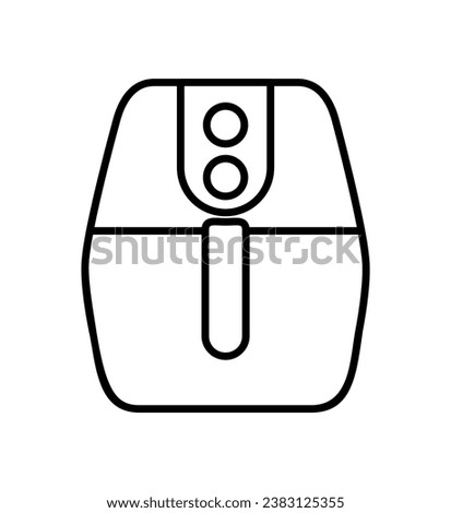 Vector illustration of cooking air fryer appliance icon on white background.