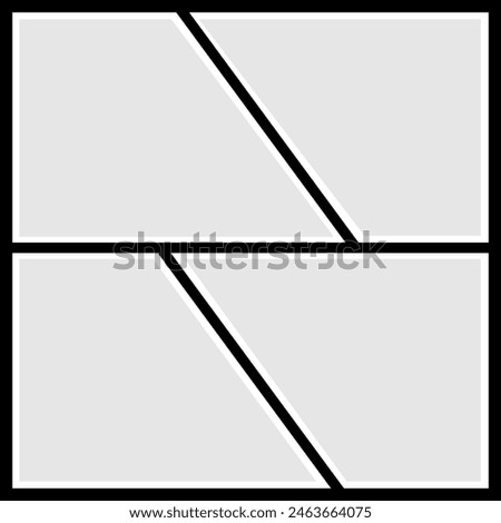 Vector illustration of 4 frames photo collage