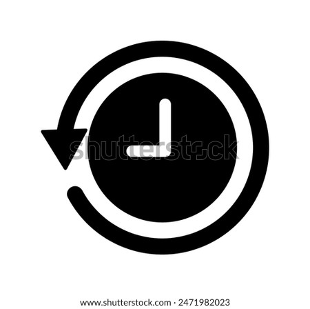 Vector illustration of history icon on a white background