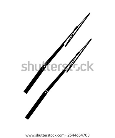 Vector illustration of windshield wipers icon on white background