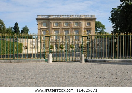 Le Petit Trianon in the park of Versailles Palace