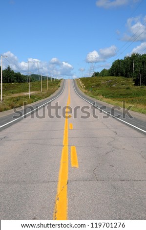 Canada, the road number 169 between Quebec and  Saint Jean lake