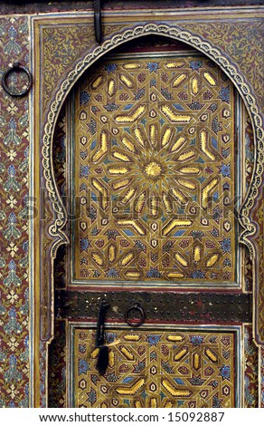 old door in a Morocco palace