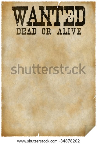 Wanted Poster Stock Photo 34878202 : Shutterstock