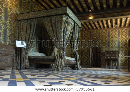 France, castle of Blois, king bedroom