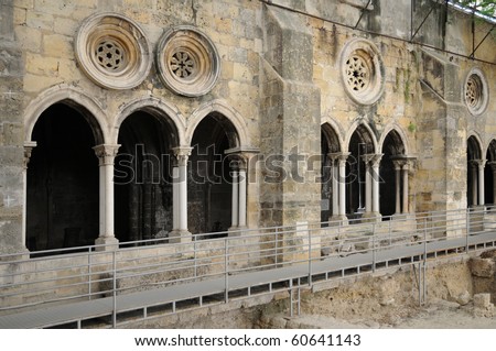 Portugal, cloister of Lisbon cathedral
