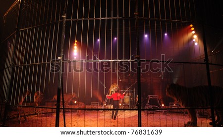animal trainer in a circus