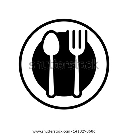 Spoon and fork Icon vector templates