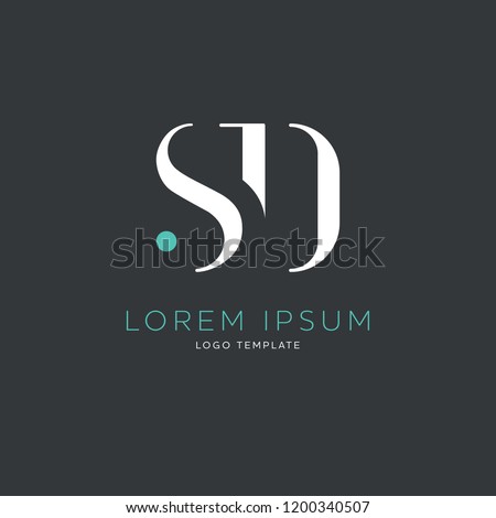 S D logo template Zdjęcia stock © 