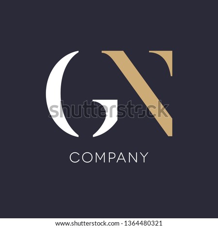 Letter G and N logo Stock fotó © 