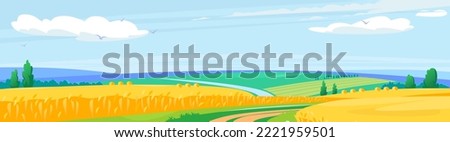 Similar – Rural landscape Field