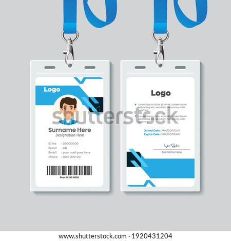 Simple business Id card design template. 