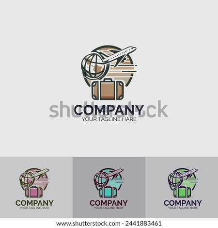 Travel logo design template for travel and tourism agency.