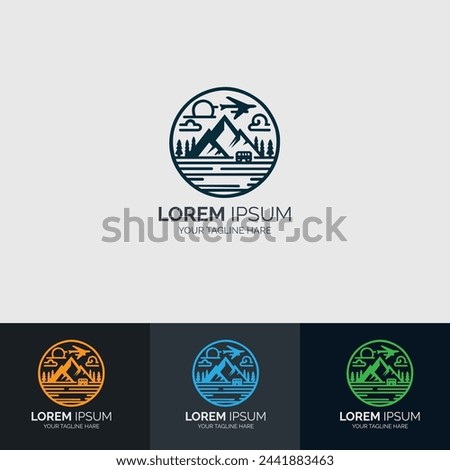 Travel logo design template for travel and tourism agency.