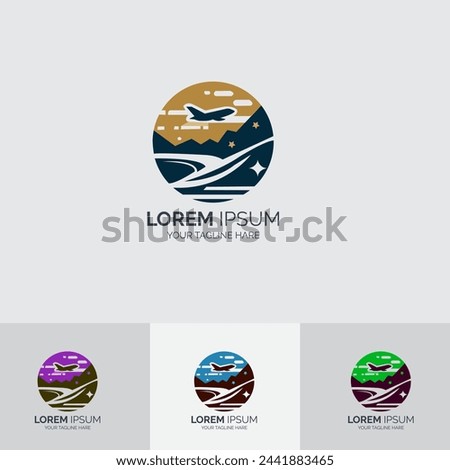 Travel logo design template for travel and tourism agency.