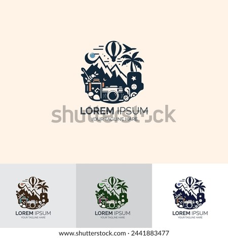 Travel logo design template for travel and tourism agency.