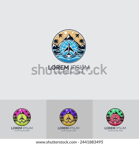 Travel logo design template for travel and tourism agency.