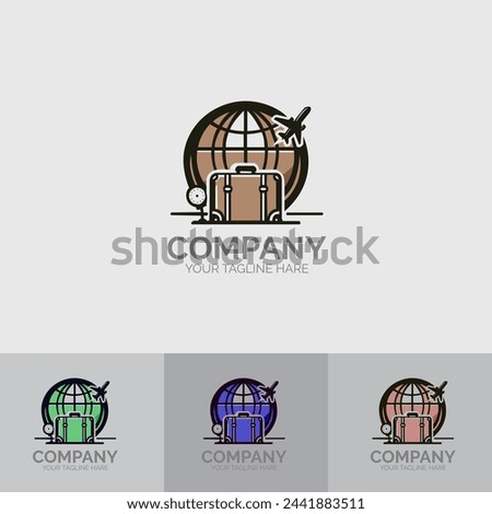 Travel logo design template for travel and tourism agency.