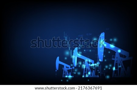 Business graph background, Concept of oil market crisis, futuristic digital innovation background vector illustration