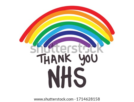 Thank you NHS rainbow vector