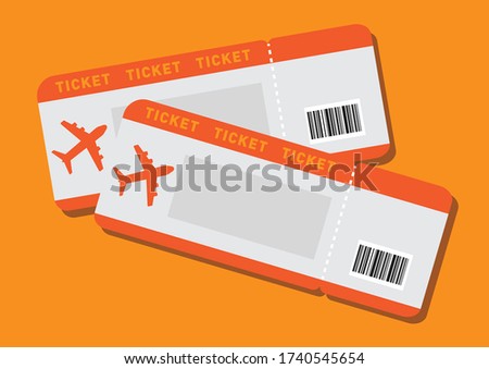 Boarding pass airline tickets vector