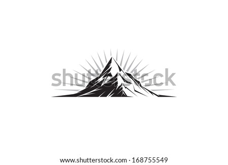 Illustration of a mountain peak silhouette