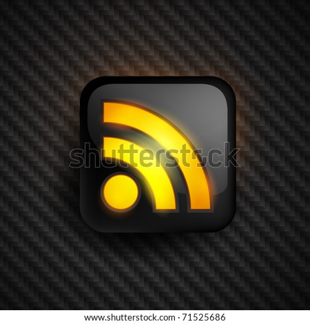 Eps10. Vector design of trendy RSS icon. All elements are fully editable. RGB gamut.