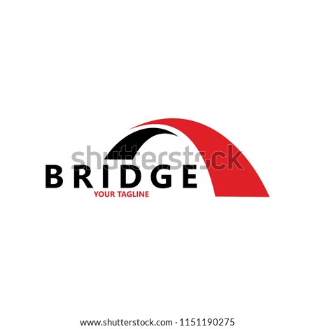 creative abstract bridge logo design template