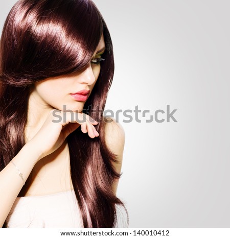 Image, Stock Photo Long haired stylish woman speaking on smartphone