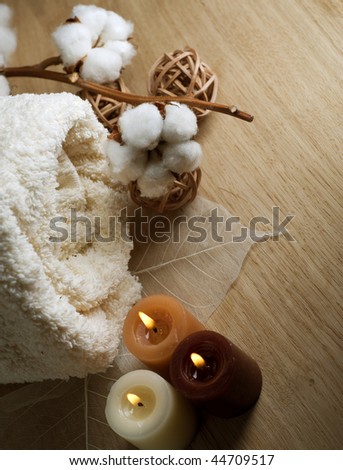 Cotton Towel and candles