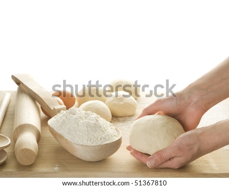 Dough for Baking isolated on white